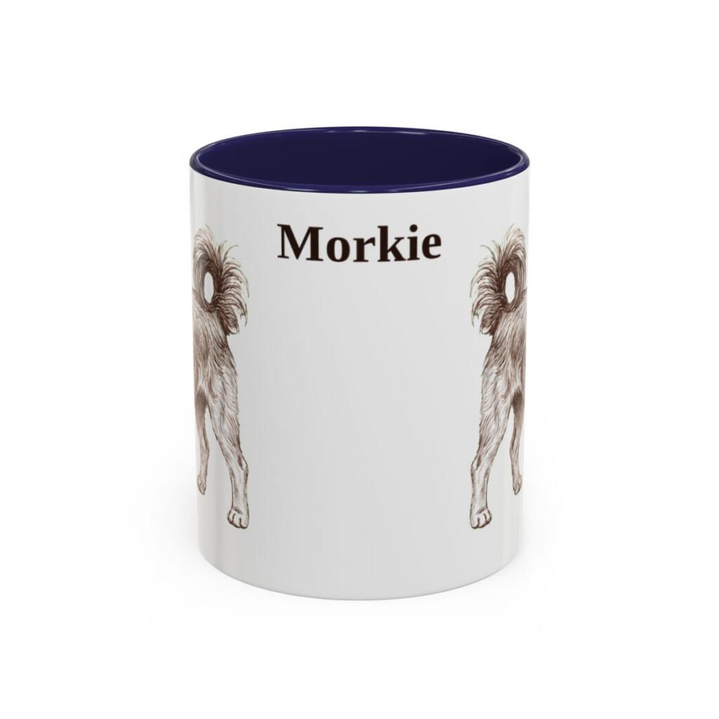 11oz Morkie Mug, Navy, front view