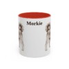 11oz Morkie Mug, Red, front view