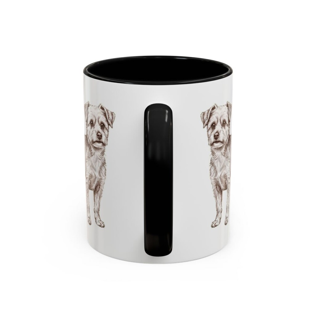 11oz Morkie Mug, Black, back view