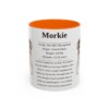 11oz Morkie Mug, Orange, front view