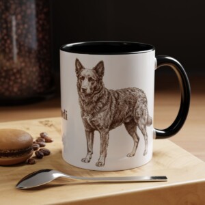11oz Mudi Mug, Black, lifestyle photo