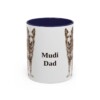 11oz Mudi Dog Dad Mug, Navy, front view