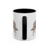 11oz Funny Mudi Mug, Black, back view