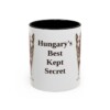 11oz Funny Mudi Mug, Black, front view