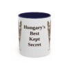 11oz Funny Mudi Mug, Navy, front view