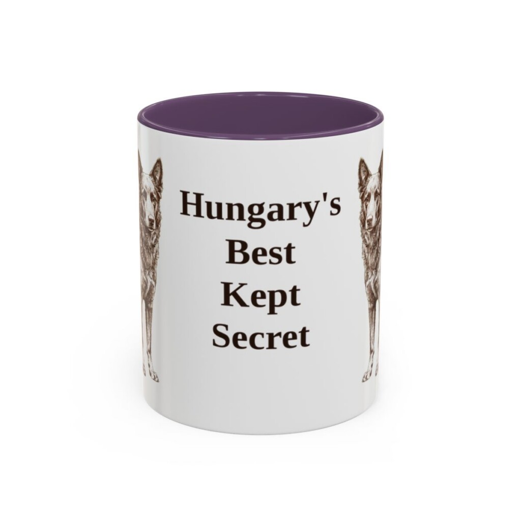 11oz Funny Mudi Mug, Purple, front view