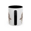 11oz Mudi Dog Mom Mug, Black, back view