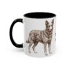 11oz Mudi Dog Mom Mug, Black, left side view