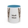 11oz Mudi Dog Mom Mug, Light Blue, front view