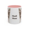 11oz Mudi Dog Mom Mug, Pink, front view