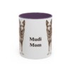 11oz Mudi Dog Mom Mug, Purple, front view