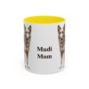 11oz Mudi Dog Mom Mug, Yellow, front view