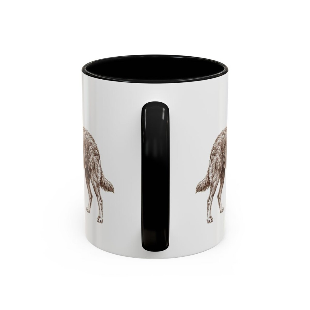 11oz Mudi Mug, Black, back view