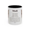 11oz Mudi Mug, Black, front view