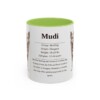 11oz Mudi Mug, Light Green, front view