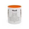 11oz Mudi Mug, Orange, front view