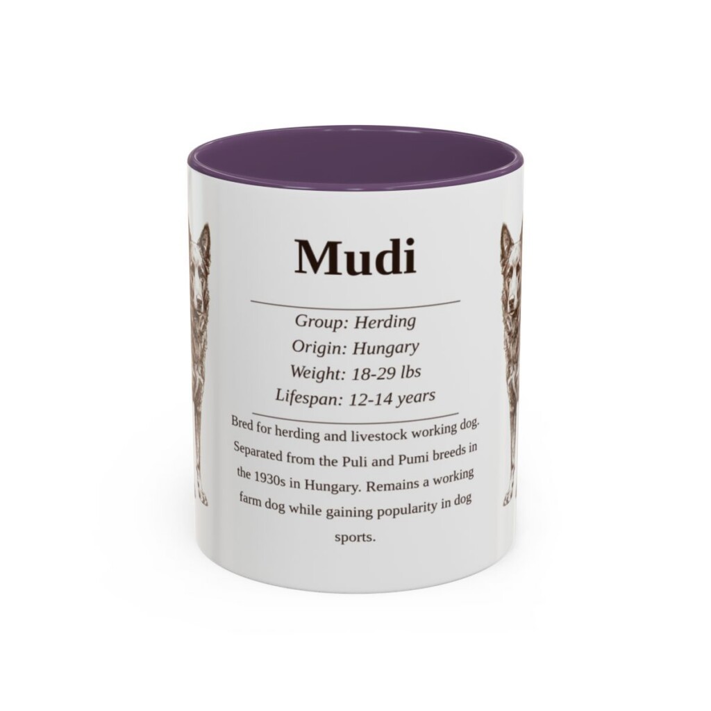 11oz Mudi Mug, Purple, front view
