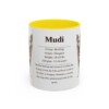 11oz Mudi Mug, Yellow, front view