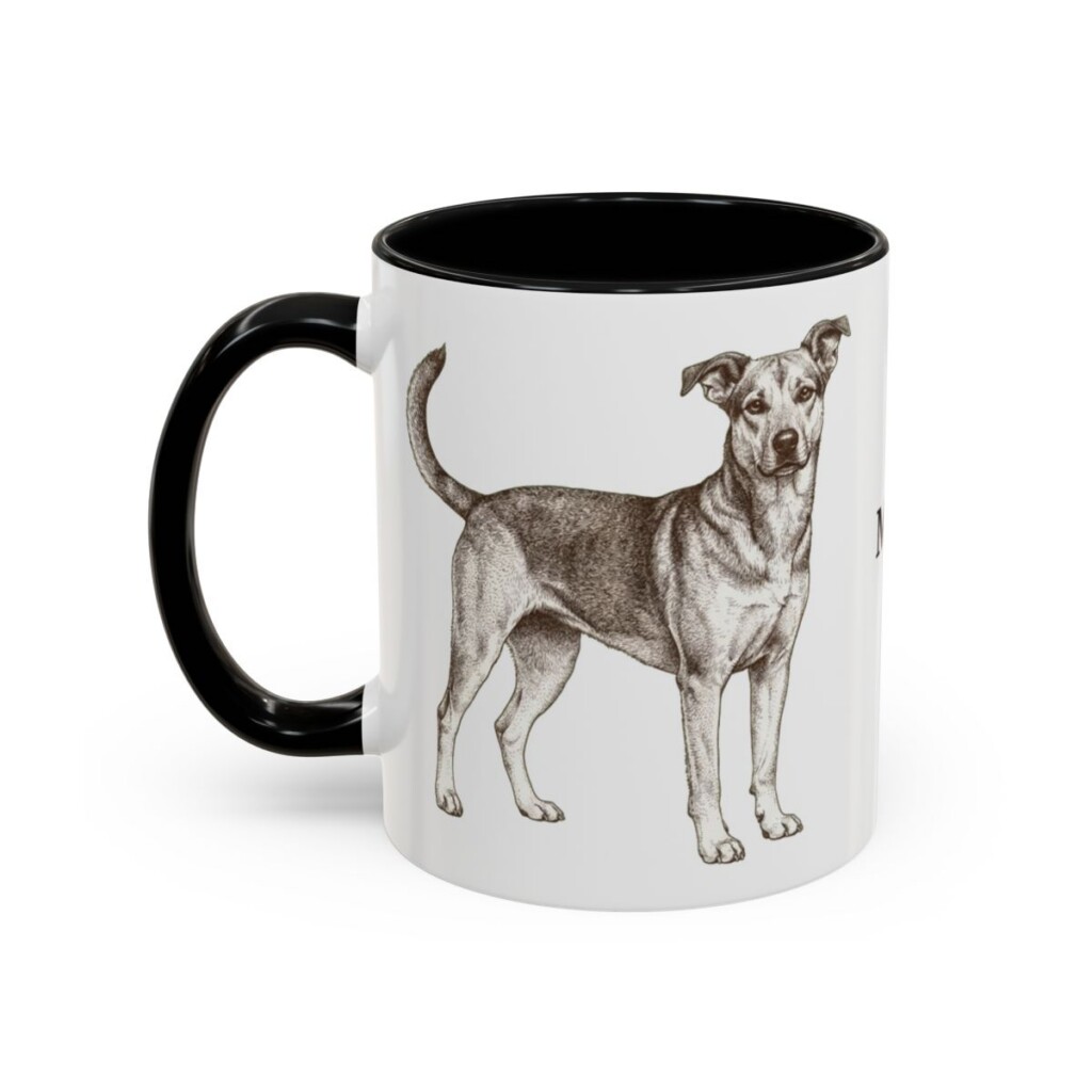 11oz Mutt Mug, Black, left side view