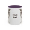 11oz Mutt Dog Dad Mug, Purple, front view