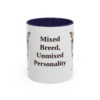 11oz Funny Mutt Mug, Navy, front view