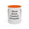 11oz Funny Mutt Mug, Orange, front view
