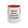 11oz Funny Mutt Mug, Red, front view