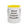 11oz Funny Mutt Mug, Yellow, front view