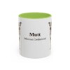 11oz Mutt Latin Mug, Light Green, front view