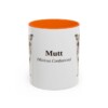 11oz Mutt Latin Mug, Orange, front view