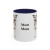 11oz Mutt Dog Mom Mug, Navy, front view