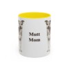 11oz Mutt Dog Mom Mug, Yellow, front view