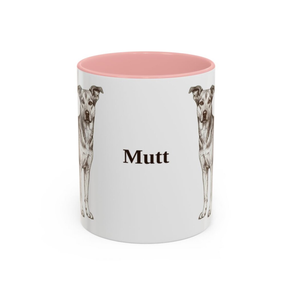 11oz Mutt Mug, Pink, front view