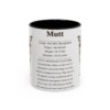 11oz Mutt Mug, Black, front view
