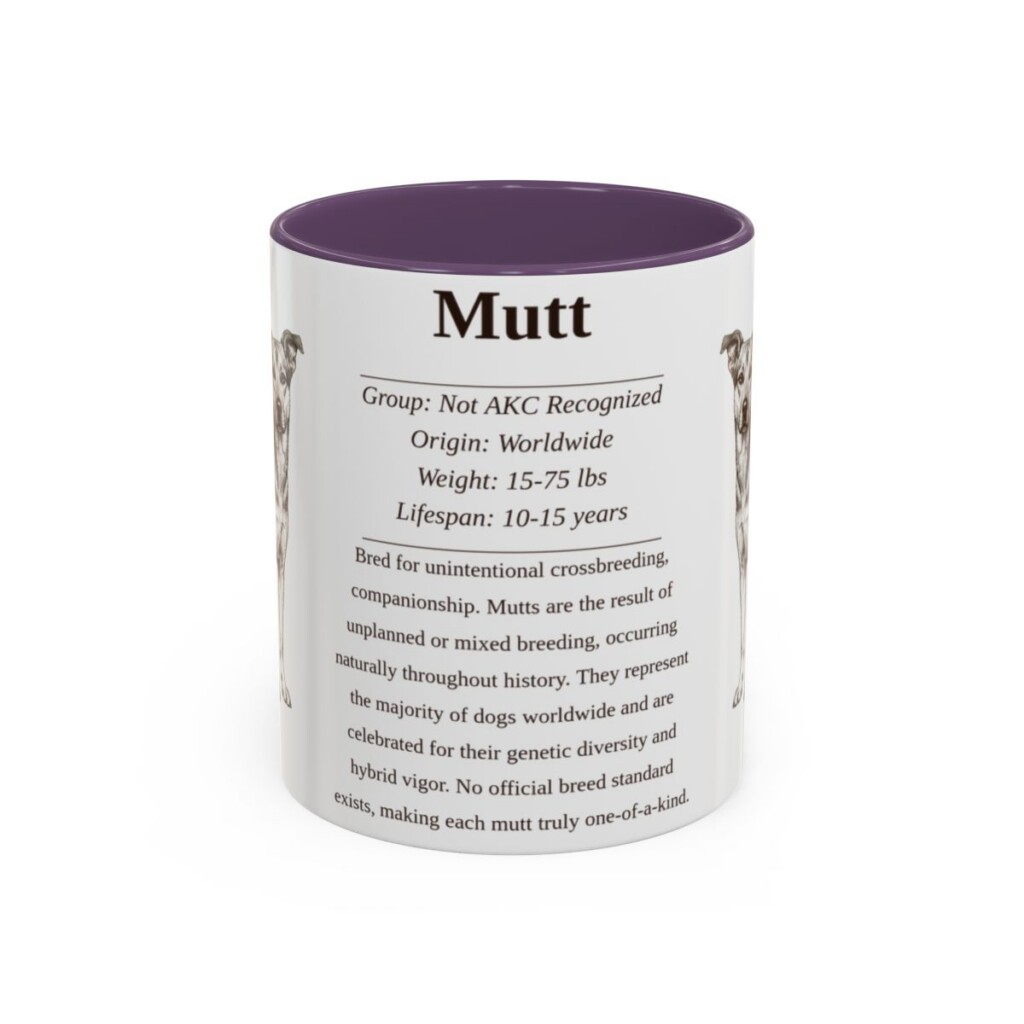 11oz Mutt Mug, Purple, front view