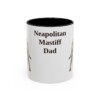 11oz Neapolitan Mastiff Dog Dad Mug, Black, front view