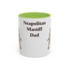 11oz Neapolitan Mastiff Dog Dad Mug, Light Green, front view
