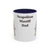 11oz Neapolitan Mastiff Dog Dad Mug, Navy, front view