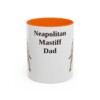 11oz Neapolitan Mastiff Dog Dad Mug, Orange, front view