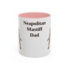 11oz Neapolitan Mastiff Dog Dad Mug, Pink, front view
