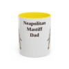 11oz Neapolitan Mastiff Dog Dad Mug, Yellow, front view