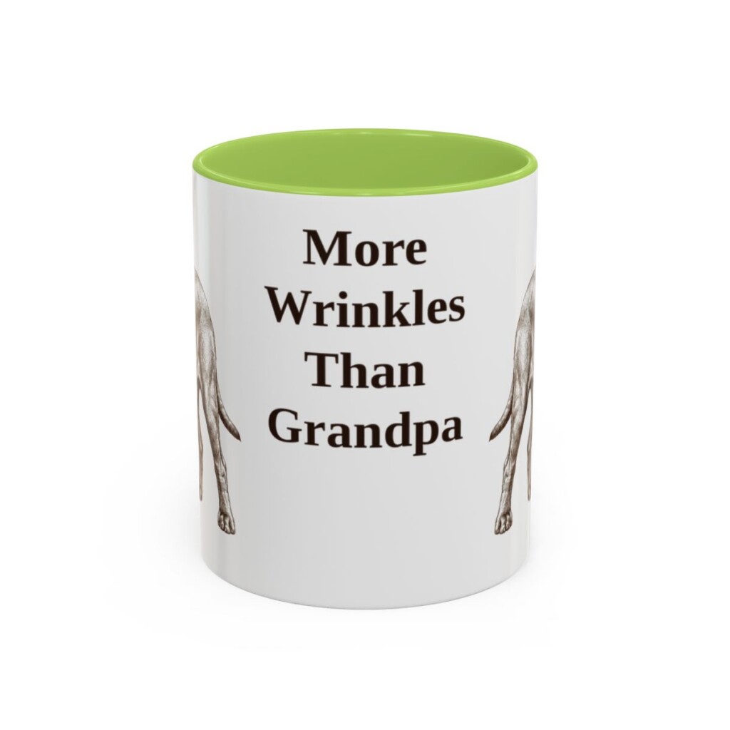 11oz Funny Neapolitan Mastiff Mug, Light Green, front view