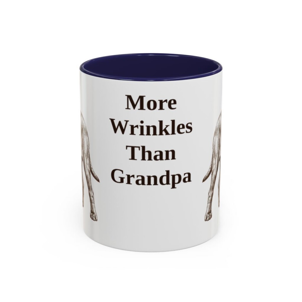 11oz Funny Neapolitan Mastiff Mug, Navy, front view