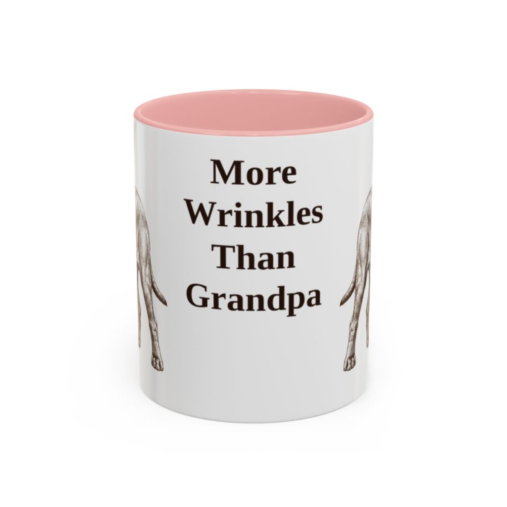 11oz Funny Neapolitan Mastiff Mug, Pink, front view