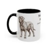 11oz Neapolitan Mastiff Latin Mug, Black, left side view