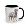 11oz Neapolitan Mastiff Latin Mug, Black, right side view