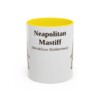 11oz Neapolitan Mastiff Latin Mug, Yellow, front view