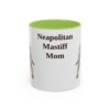11oz Neapolitan Mastiff Dog Mom Mug, Light Green, front view