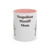 11oz Neapolitan Mastiff Dog Mom Mug, Pink, front view