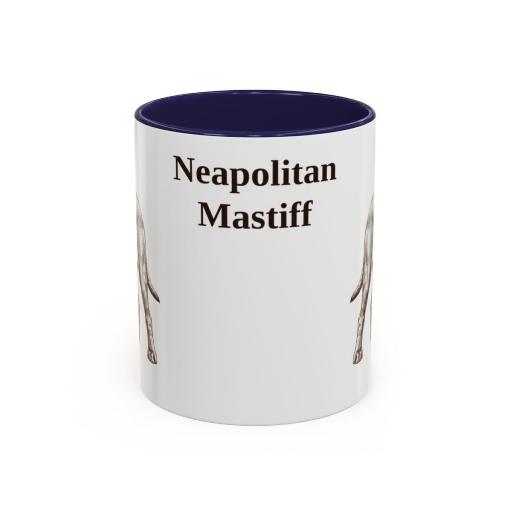 11oz Neapolitan Mastiff Mug, Navy, front view